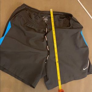 Nike men’s dri fit running shorts in green olive
